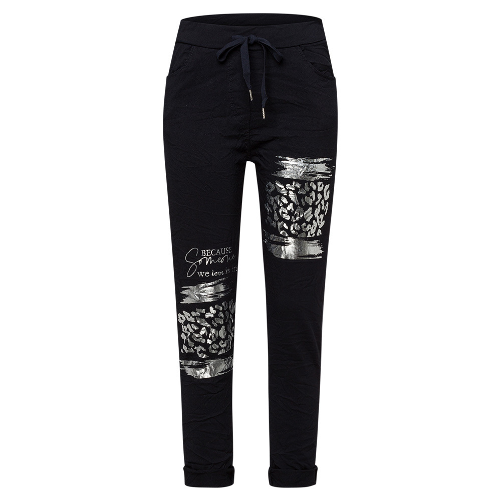 Joggpants metallic, navy 