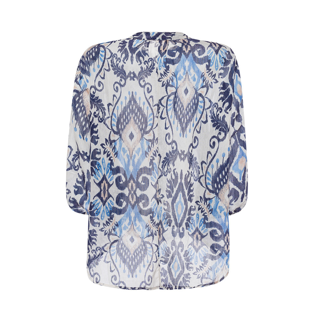 Bluse 'Blume', blau 