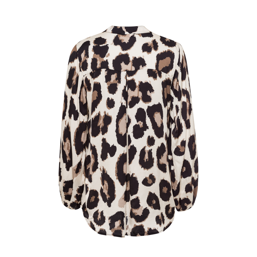 Bluse im Animalprint, crema 