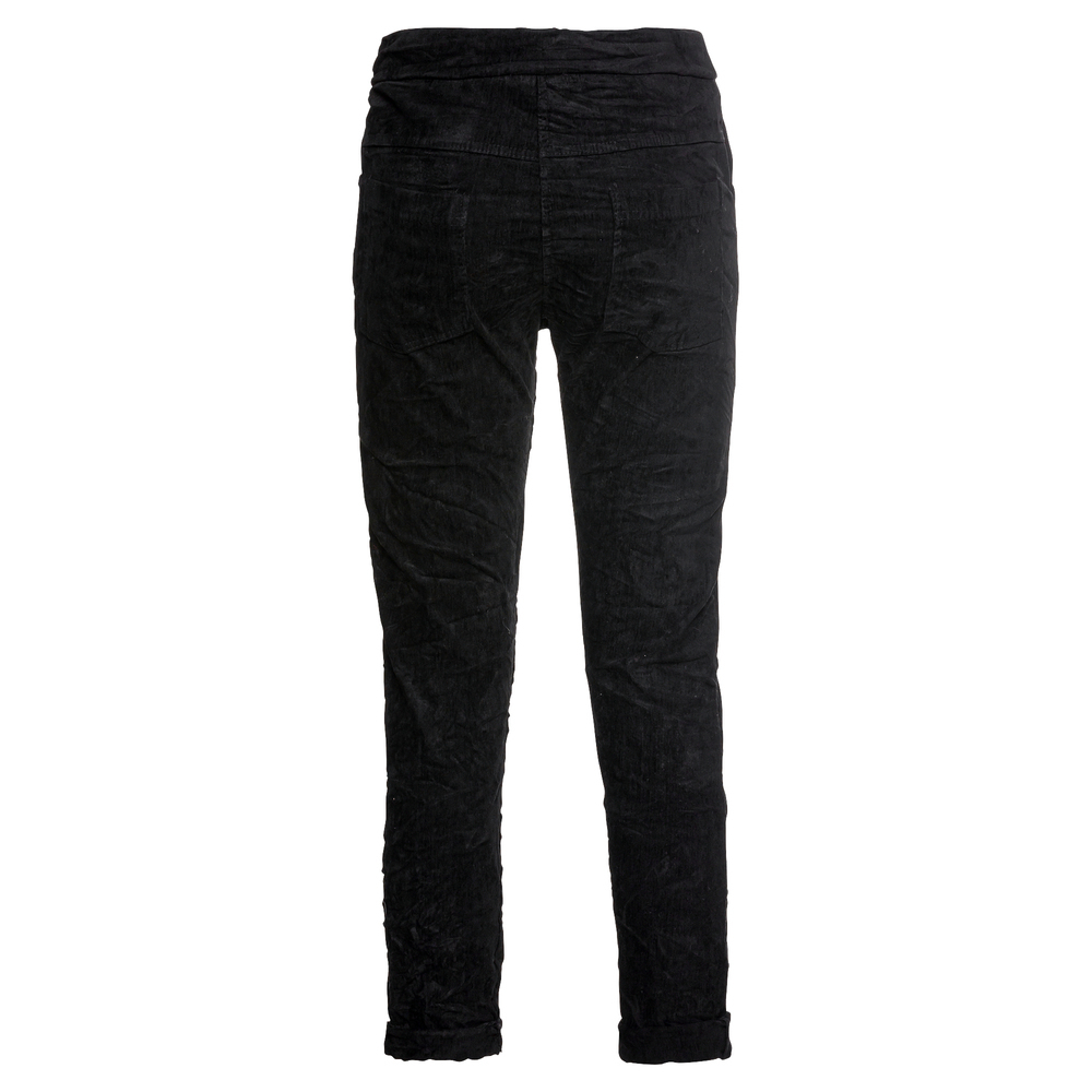 Joggpants in Cord-Optik, schwarz 