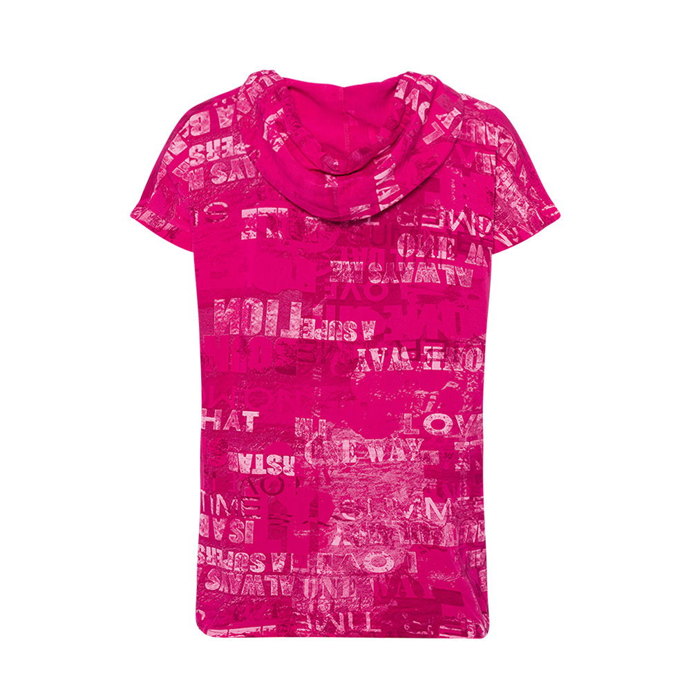 tredy Fashion Onlineshop | Bluse pink mit 36 Mode Lettering, Größe | - in 50