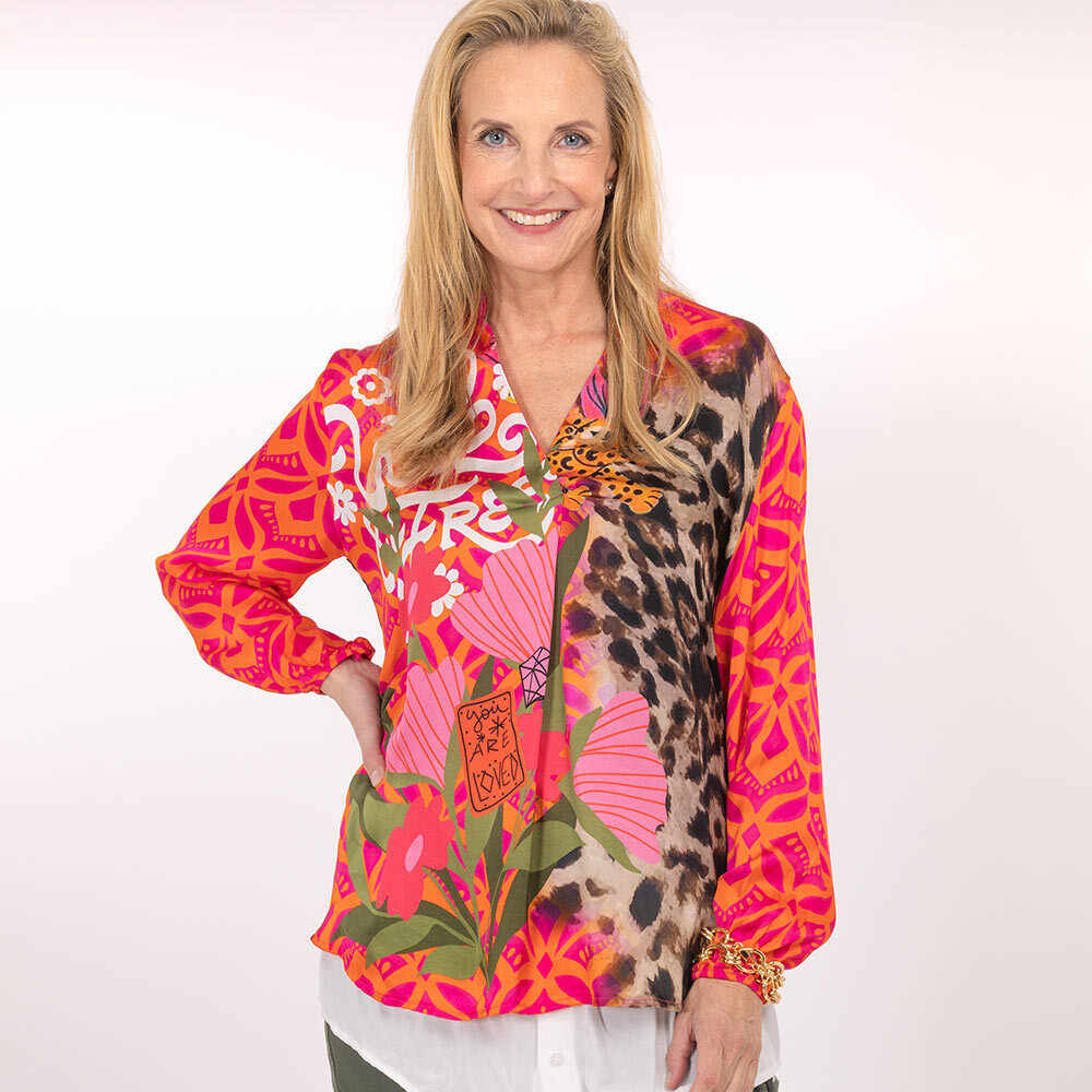 Bluse 'Wild', bunt 