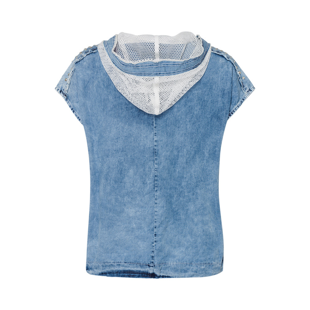 Bluse 'Oh!', bleached denim 