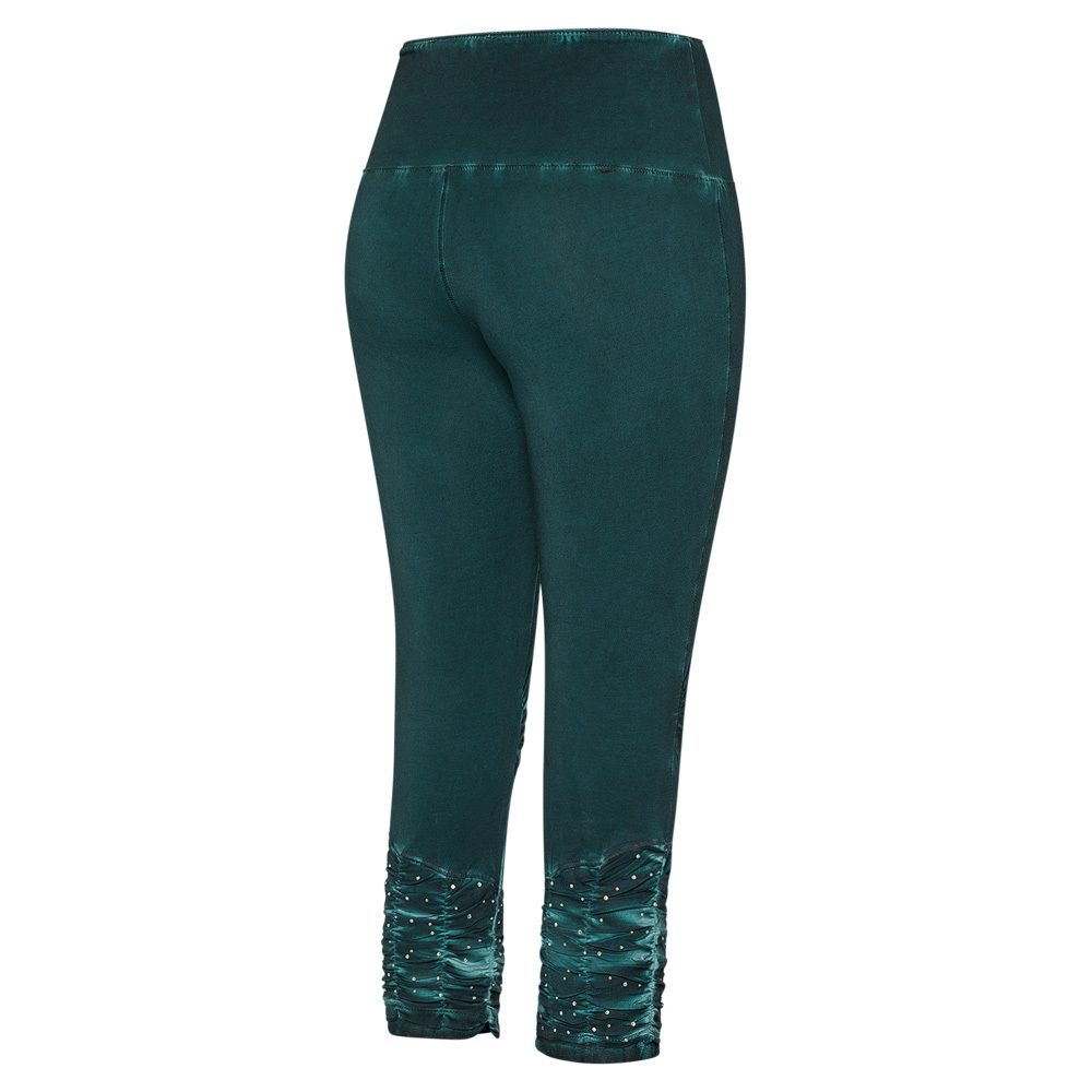 Leggings mit Ziersteinen, forest green 