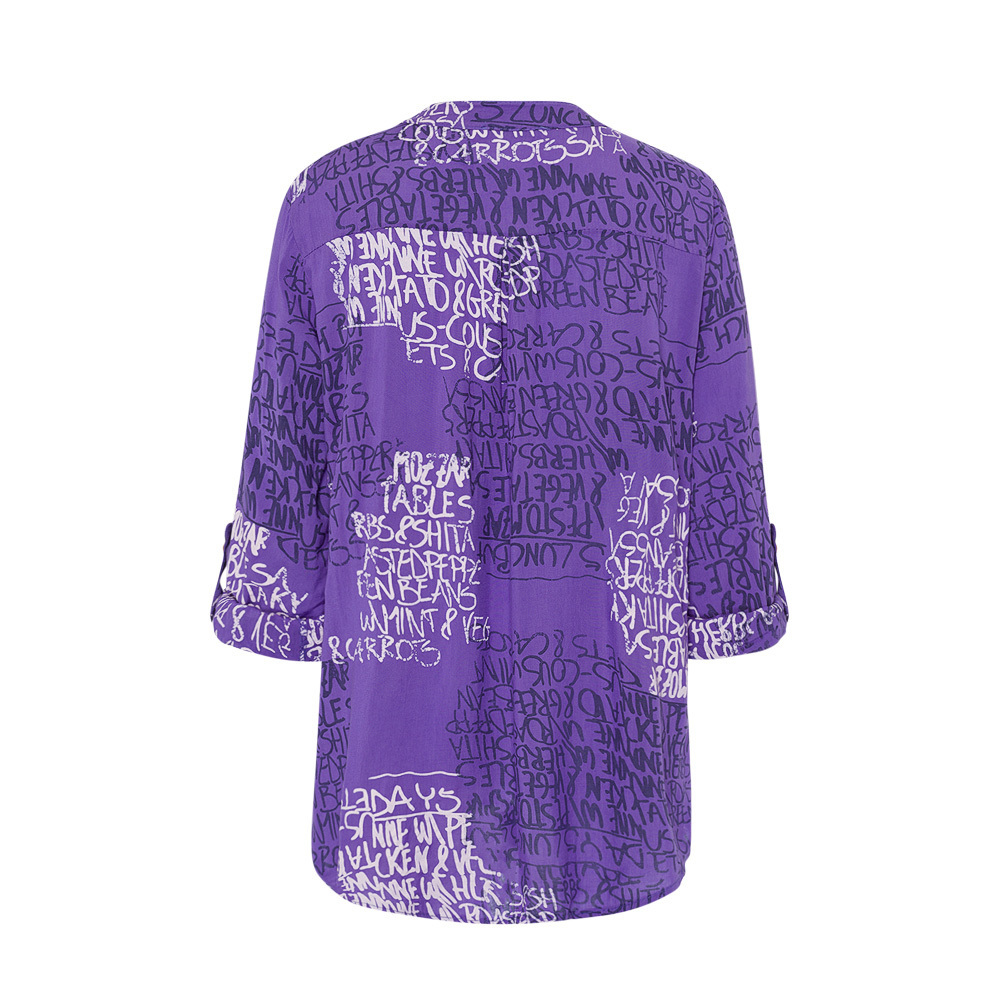 Bluse im Alloverprint, purple flash 