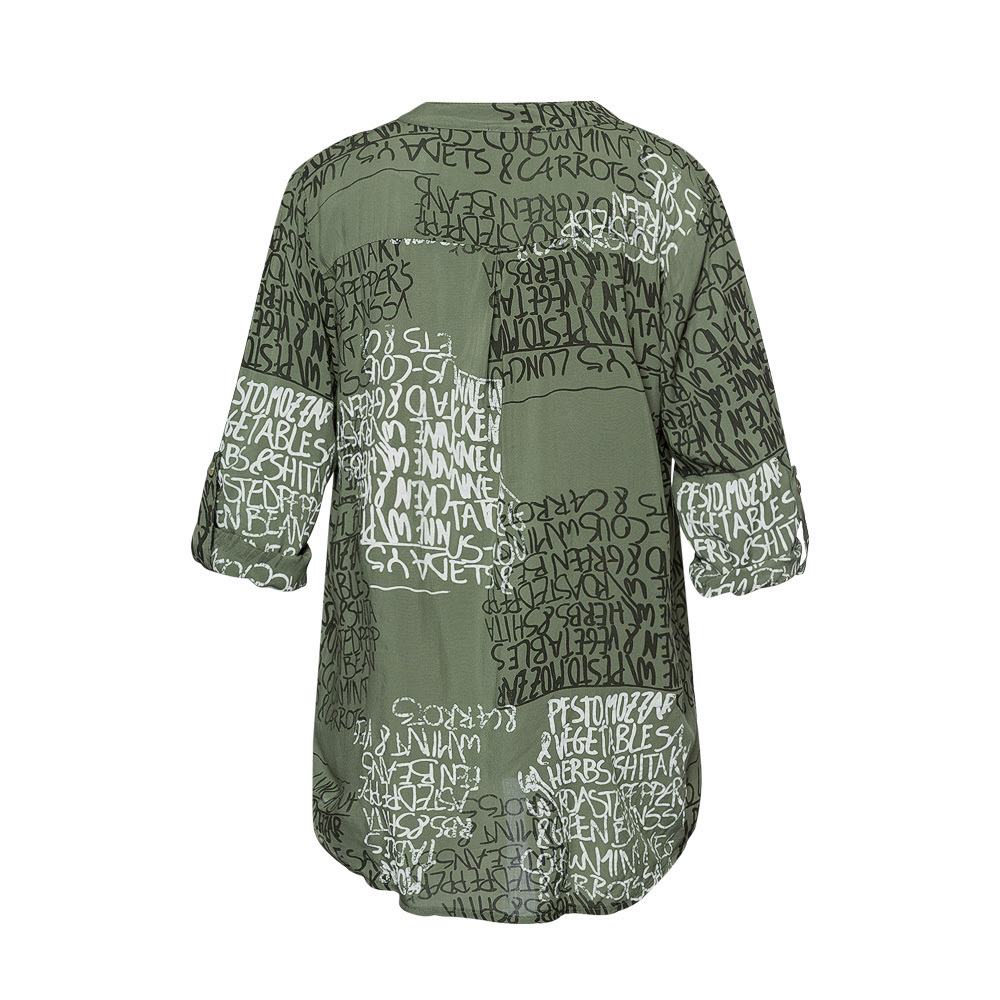 Bluse im Alloverprint, salbei 