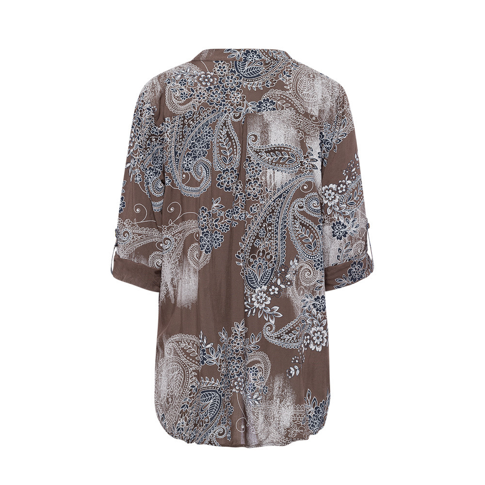 Bluse mit Pailletten, taupe 2