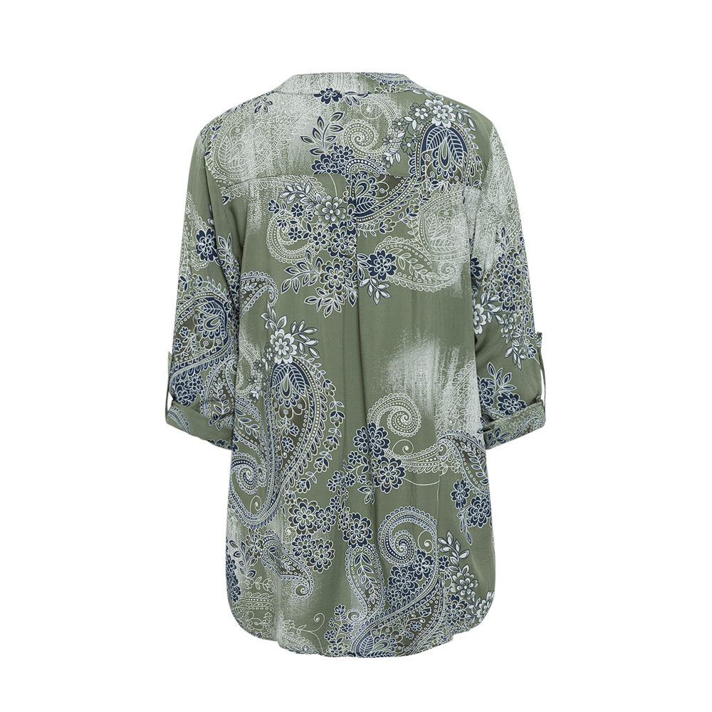 Bluse mit Pailletten, salbei 5