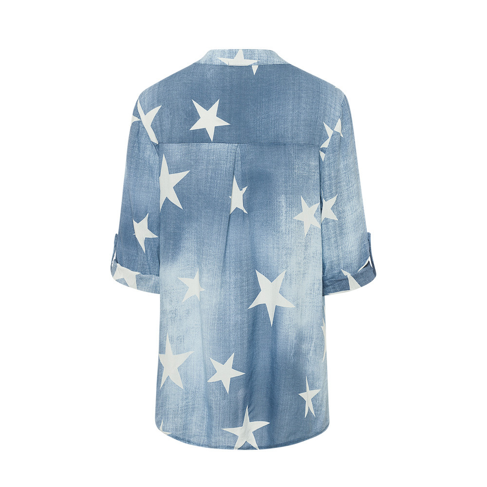 Bluse 'Sterne', blue 5