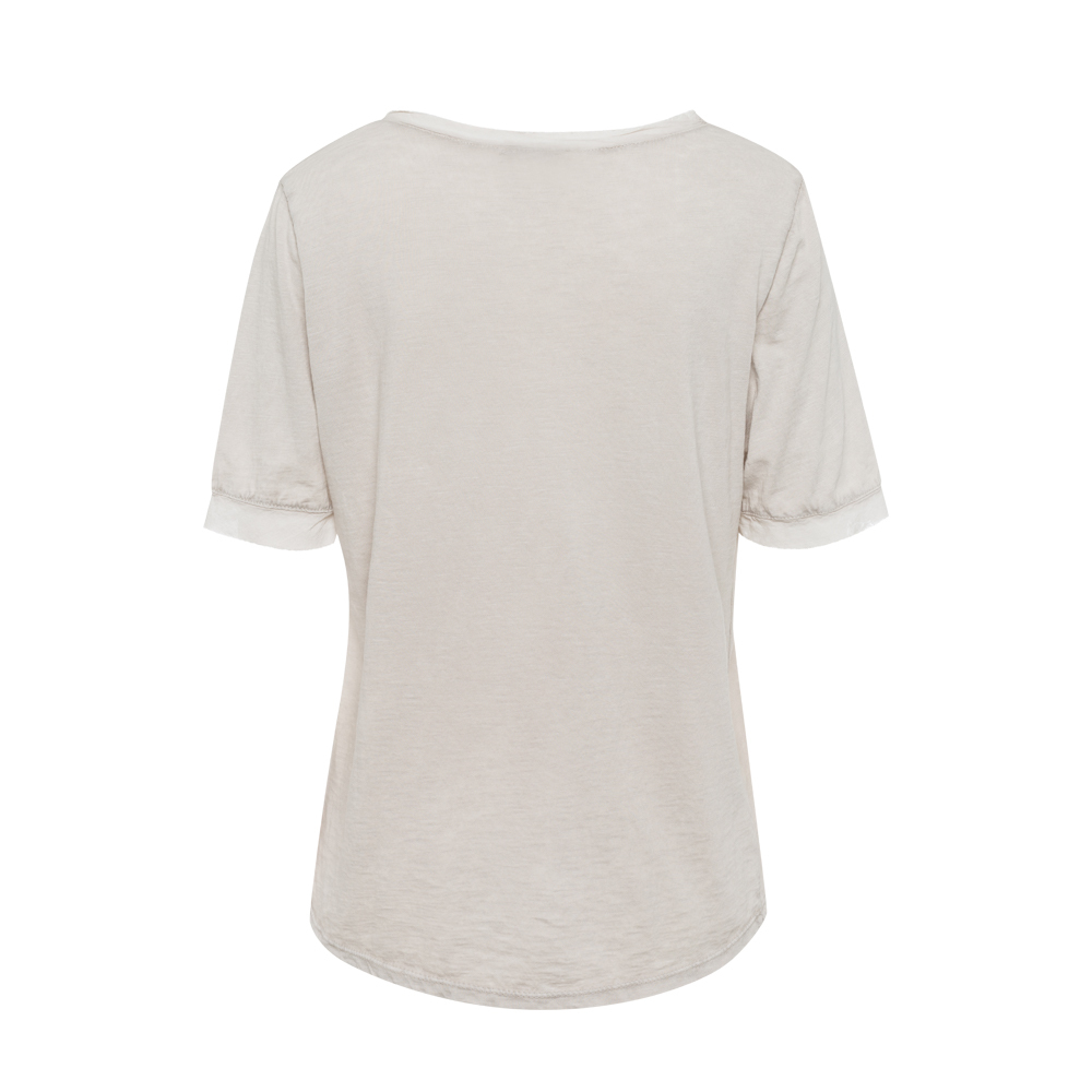 Shirt mit Ziersteinen, crema 