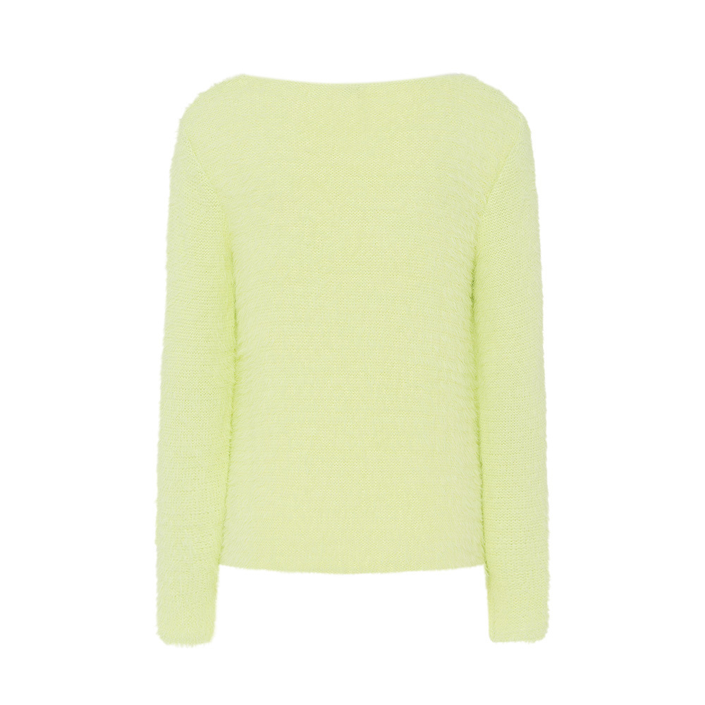 flauschiger Strickpullover, lime 