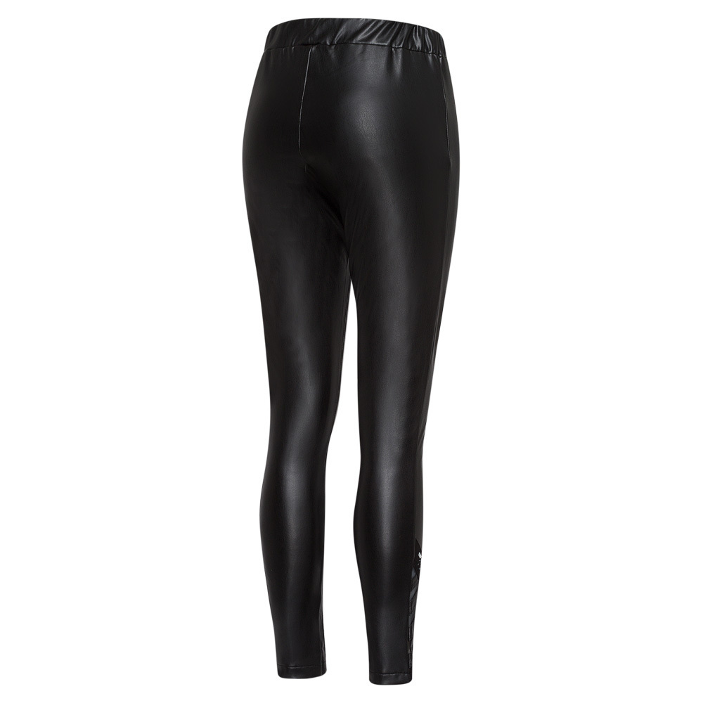 Leggings in Leder-Optik, schwarz 