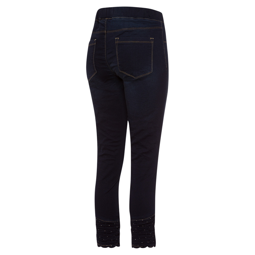 Jeggings mit Raffung, dark blue denim 