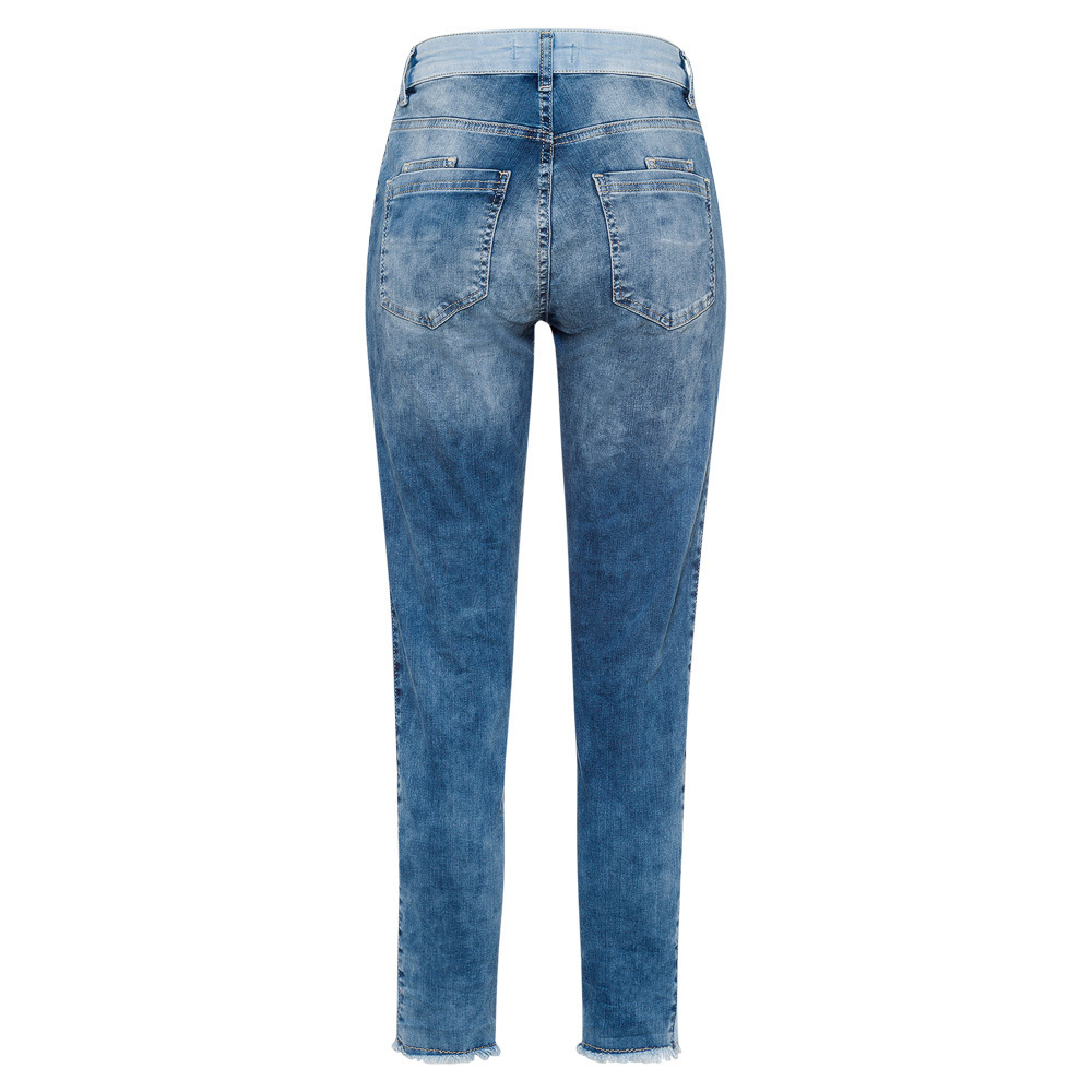 Jeans mit Ziernieten, blue denim 46