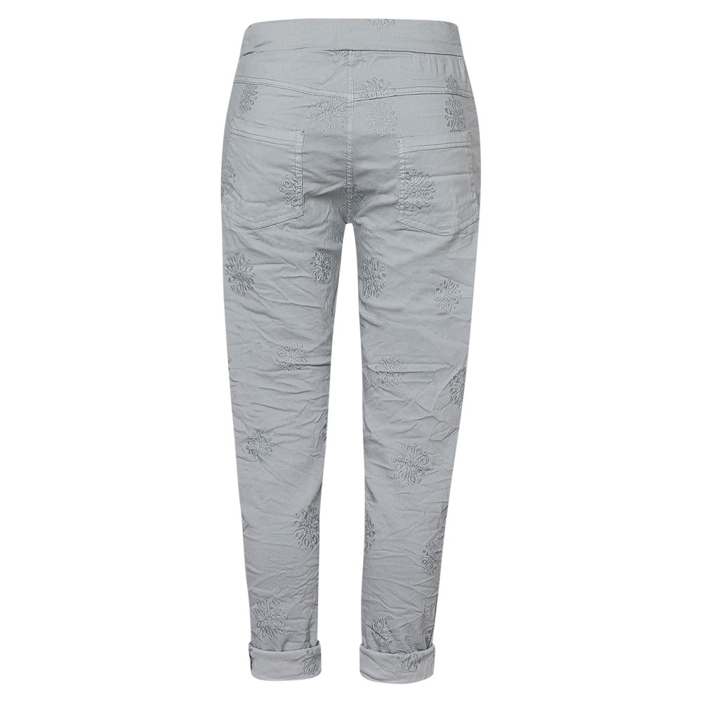 Joggpants Stickerei, silber 