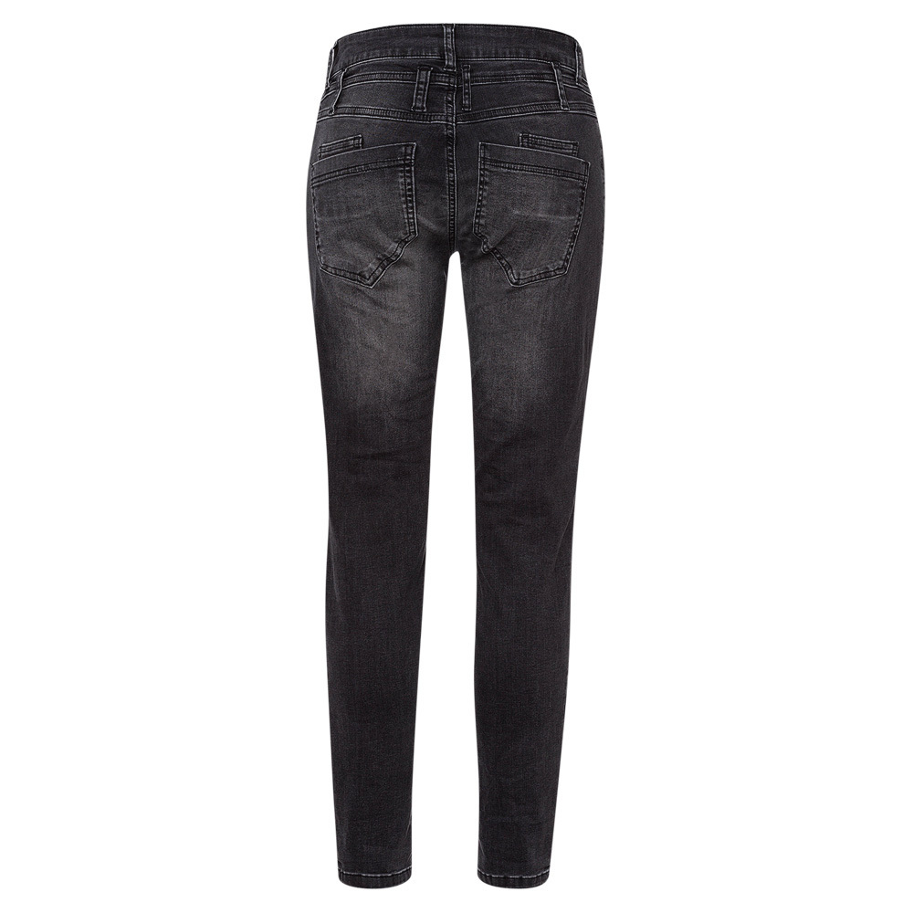 Jeans mit Nieten, black denim 