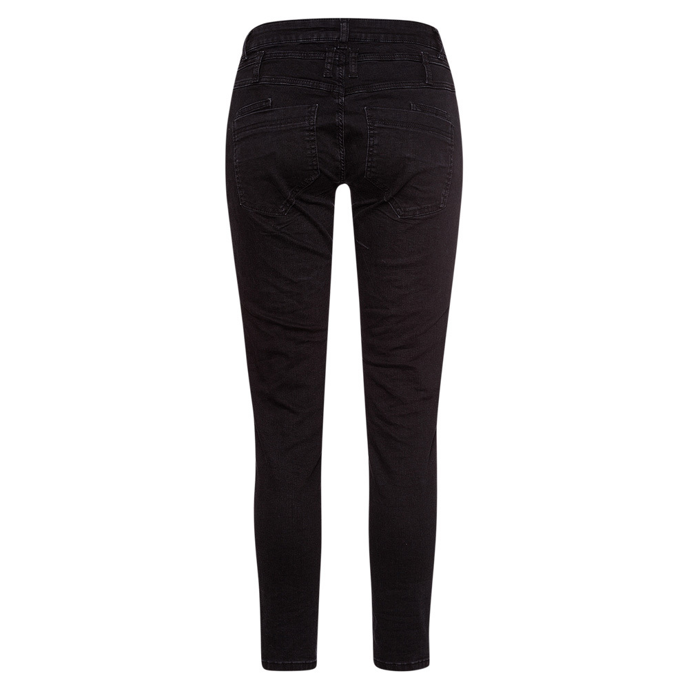 Jeans Ziersteinregen, black denim 