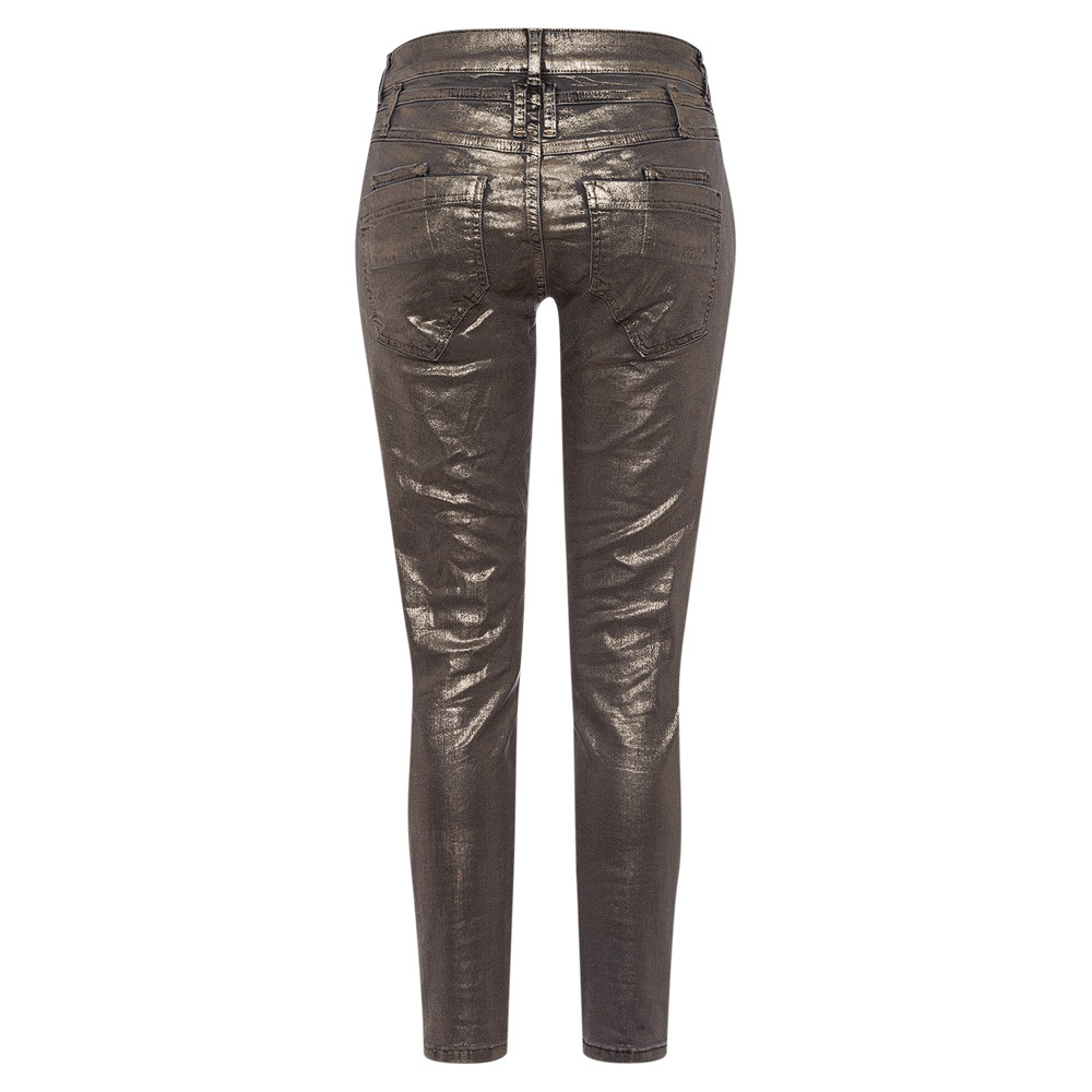 Jeans mit Schimmer, grey-gold 