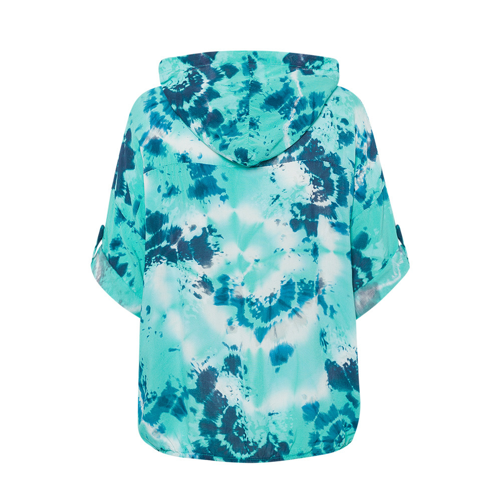 Bluse im Batikstyle, blue fluro 3