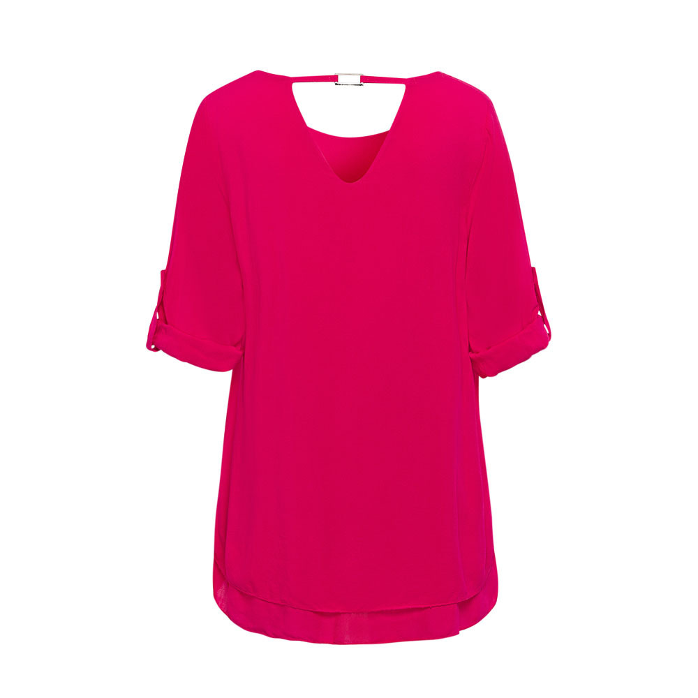 Bluse mit raffiniertem Rücken, pink flash 