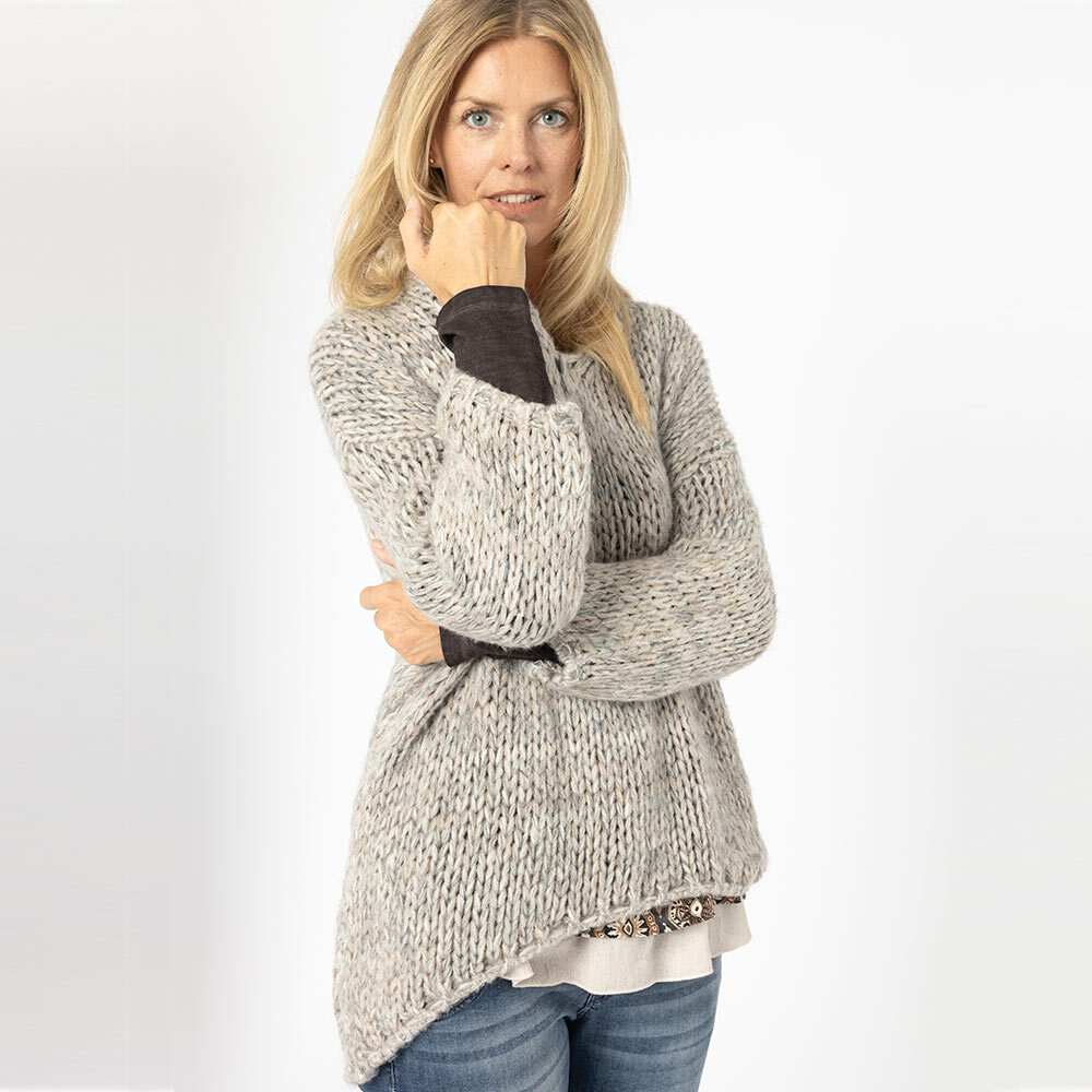 kuscheliger Strickpullover, taupe 