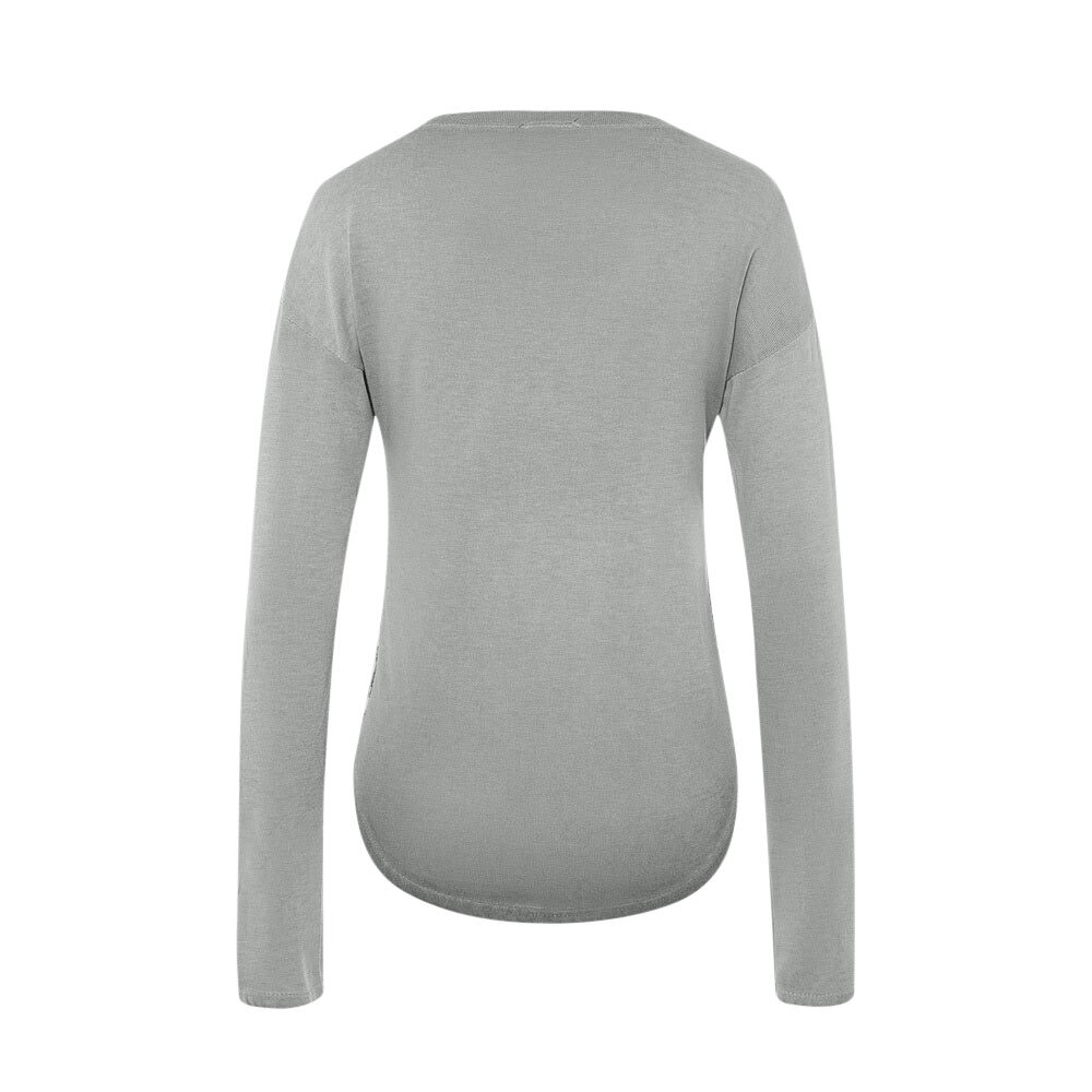 Langarmshirt mit Schimmer, silber 