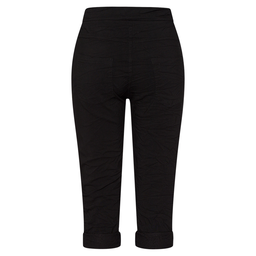 Capri-Joggpants mit Knöpfen, schwarz 5