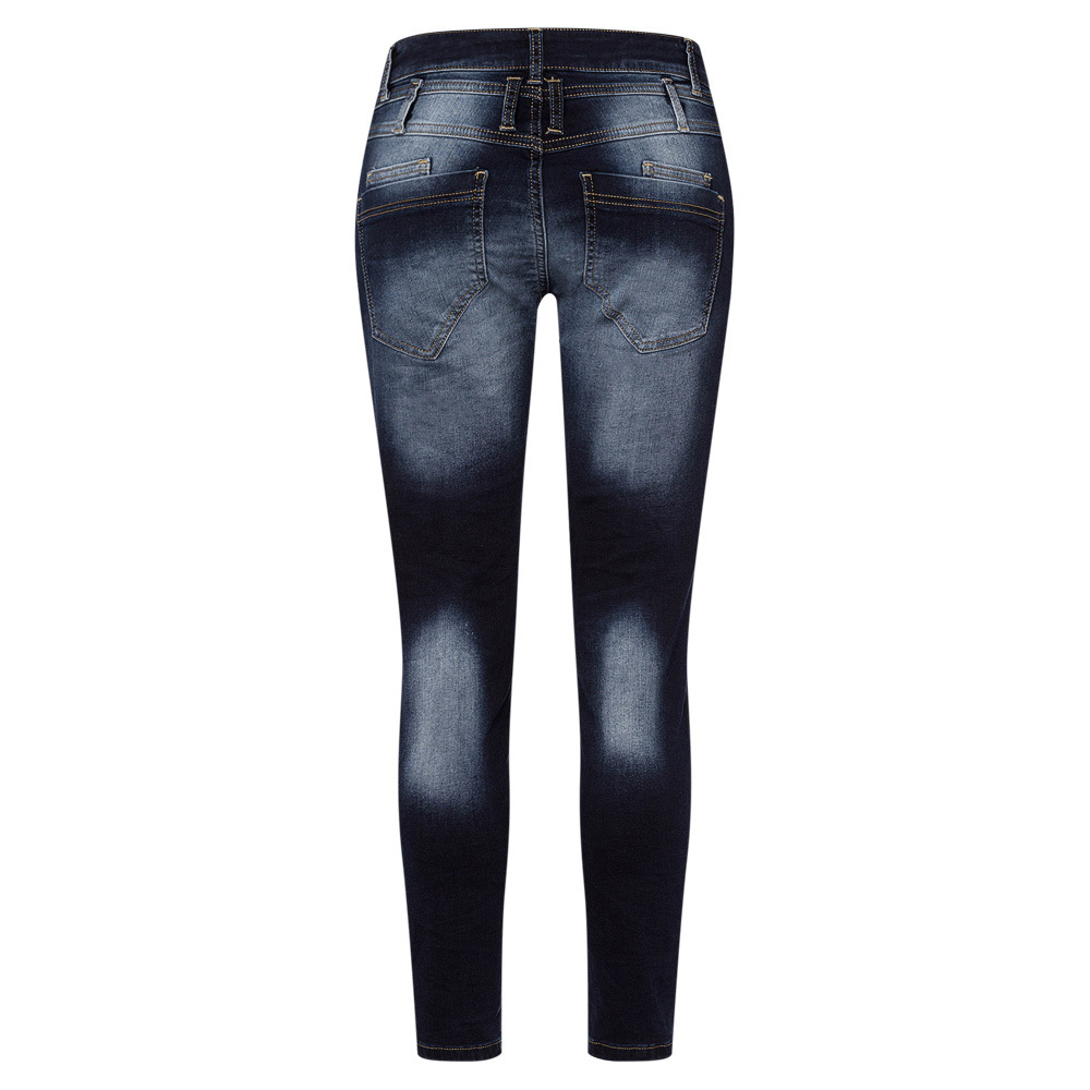 Jeans Pailletten, blue black denim 36