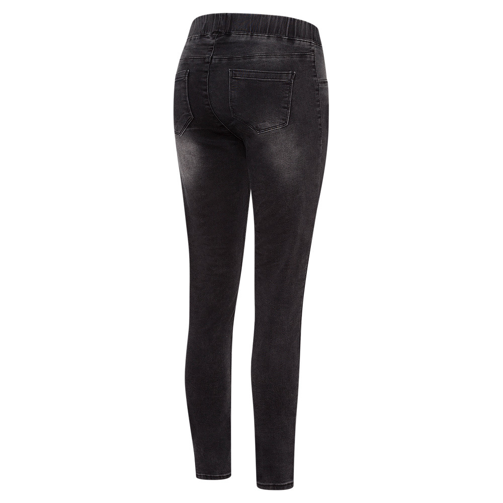 Jeggings mit Stickerei, black denim 