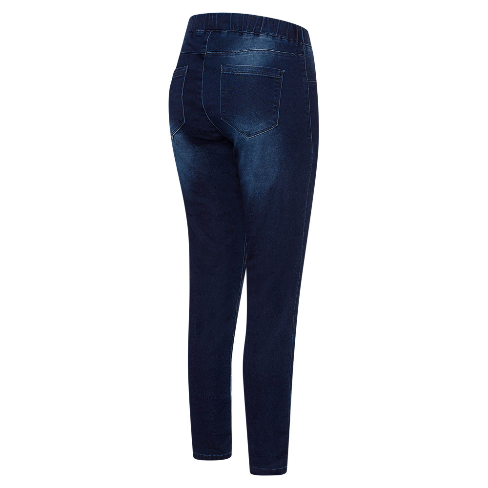 Jeggings mit Stickerei, dark blue denim 