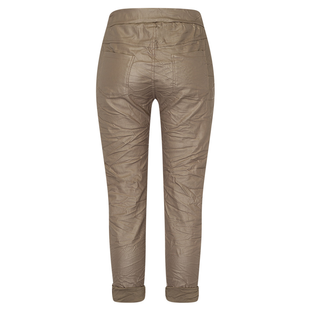 Joggpants in Leder-Optik, treibholz 