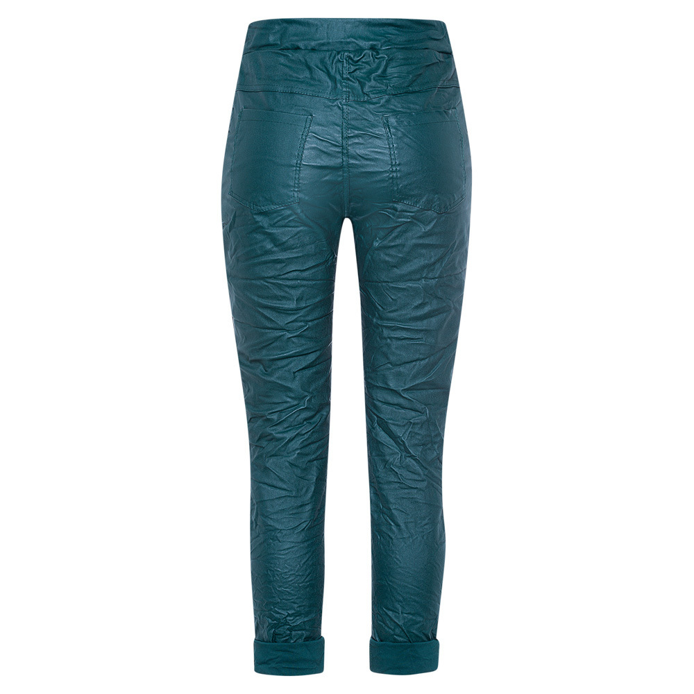 Joggpants in Leder-Optik, forest green 3