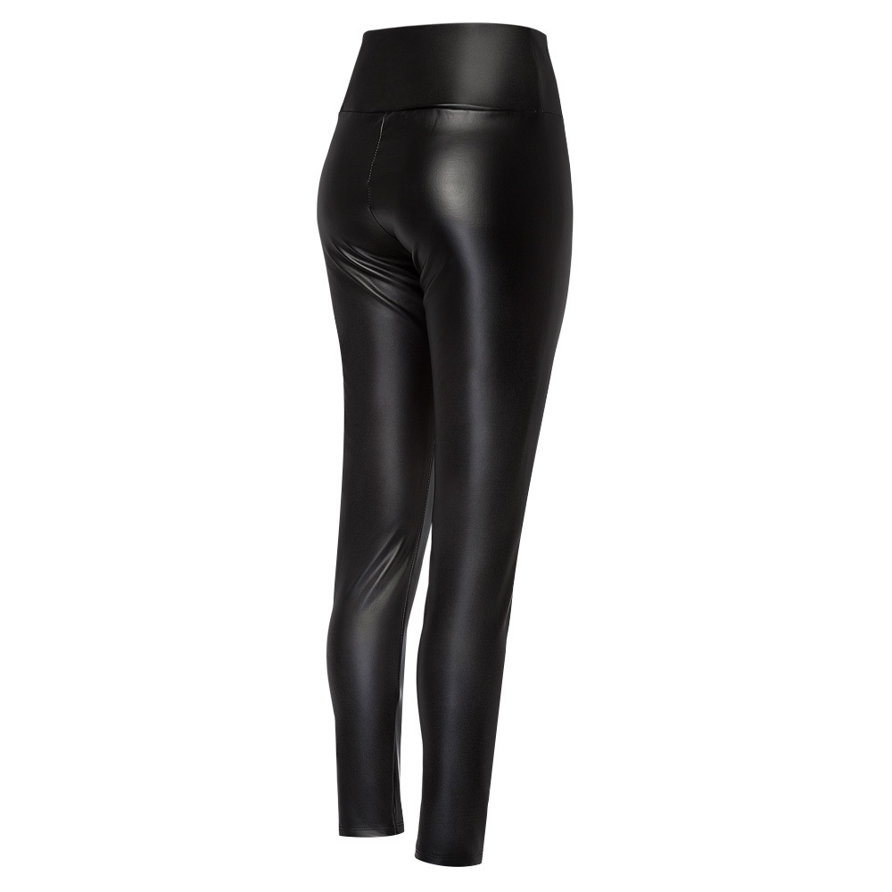 Leggings in Leder-Optik, schwarz 