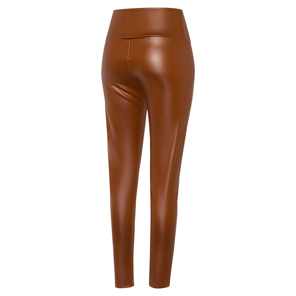 Leggings in Leder-Optik, cappuccino 4