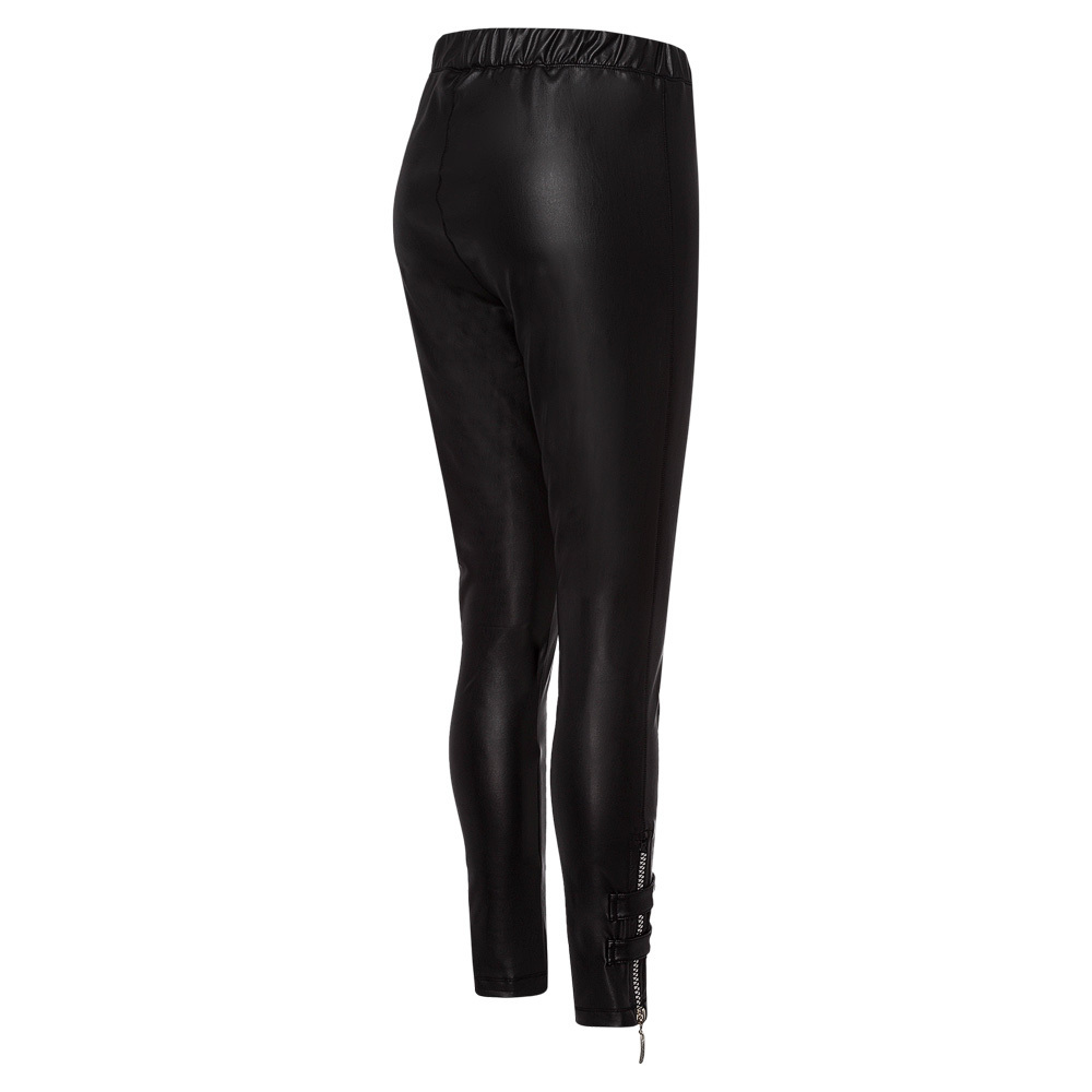 Leggings in Leder-Optik, schwarz 