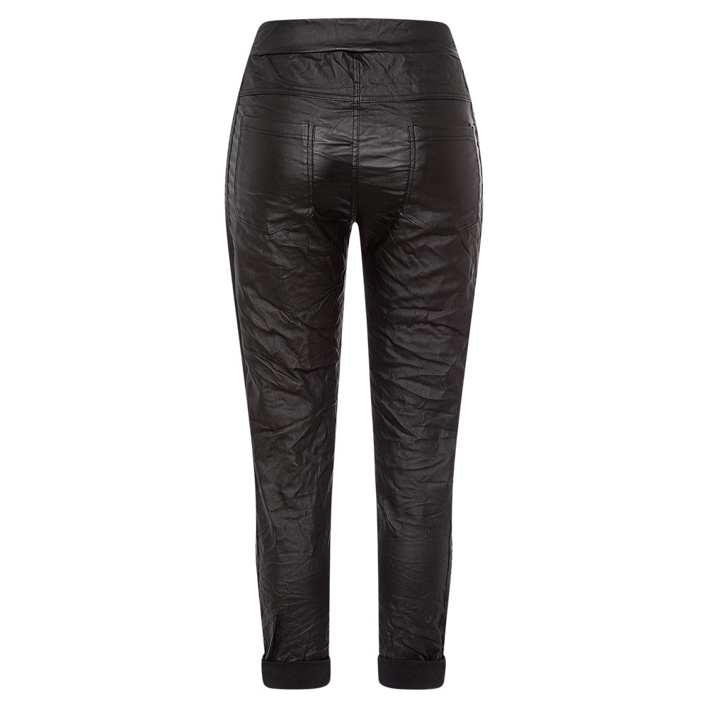 Joggpants in Leder-Optik, schwarz 3