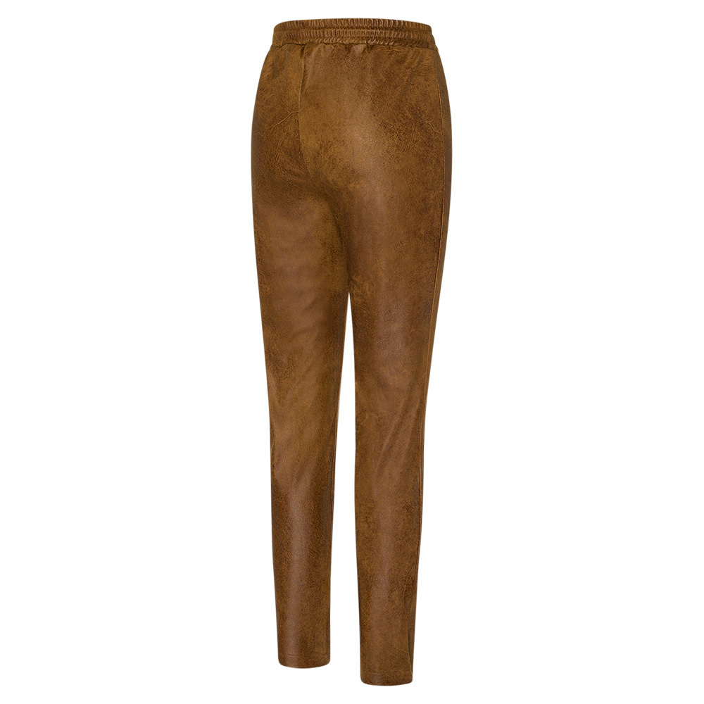 Leggings in Leder-Optik, tabak 