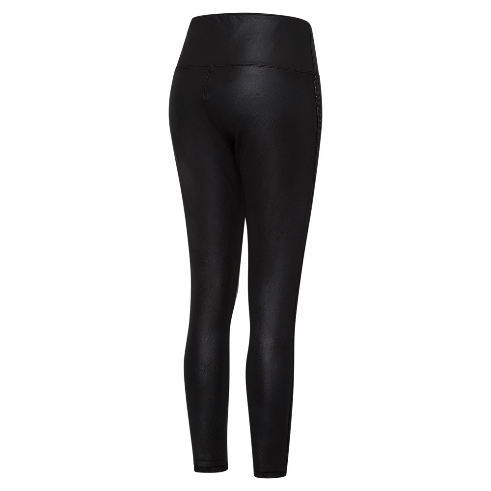 Leggings mit Galonstreifen, schwarz 