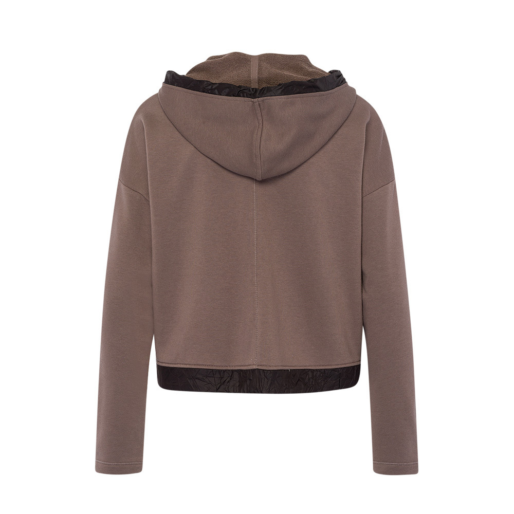 Sweatjacke 'Be nice' taupe 