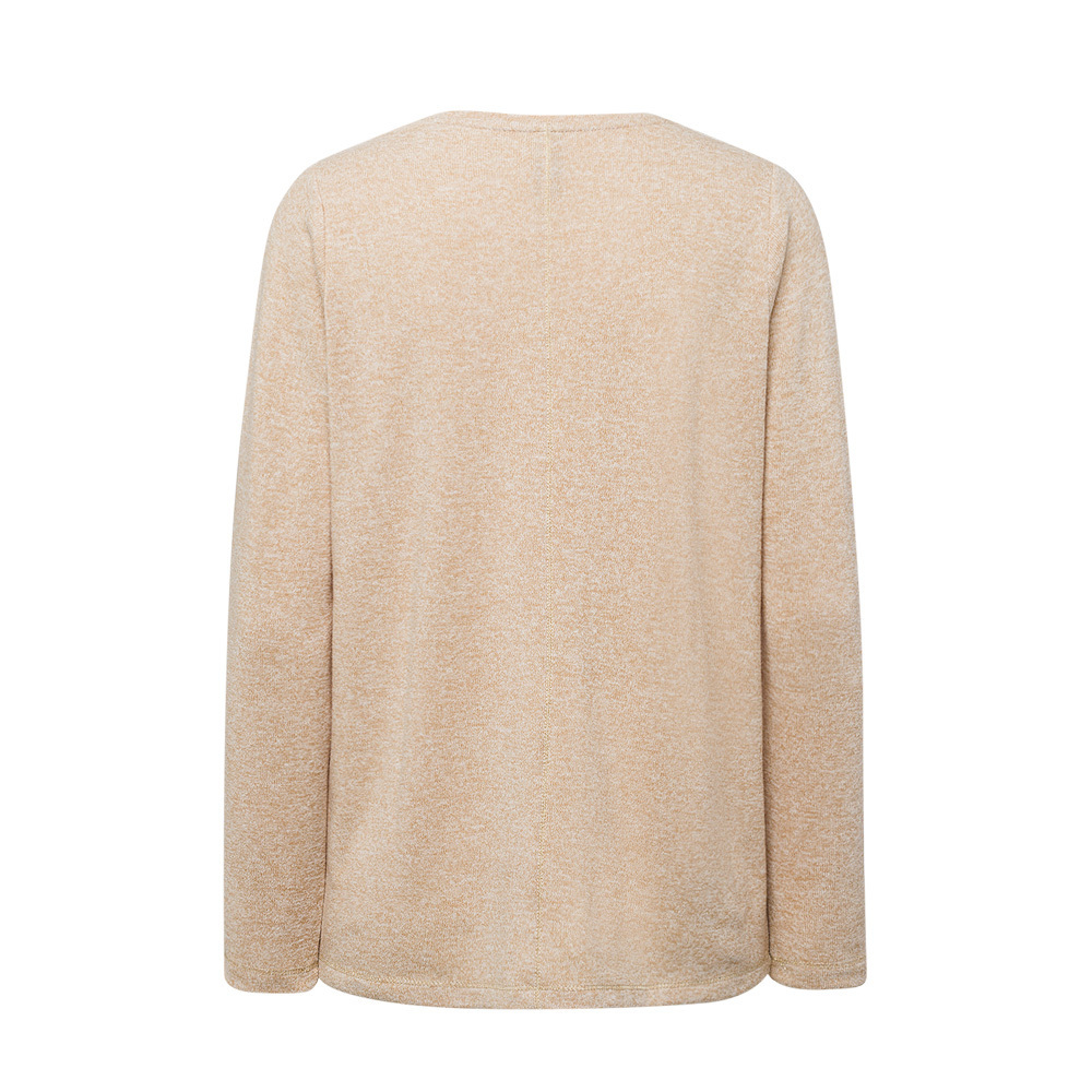 Langarmshirt 'Tiger', sand-melange 