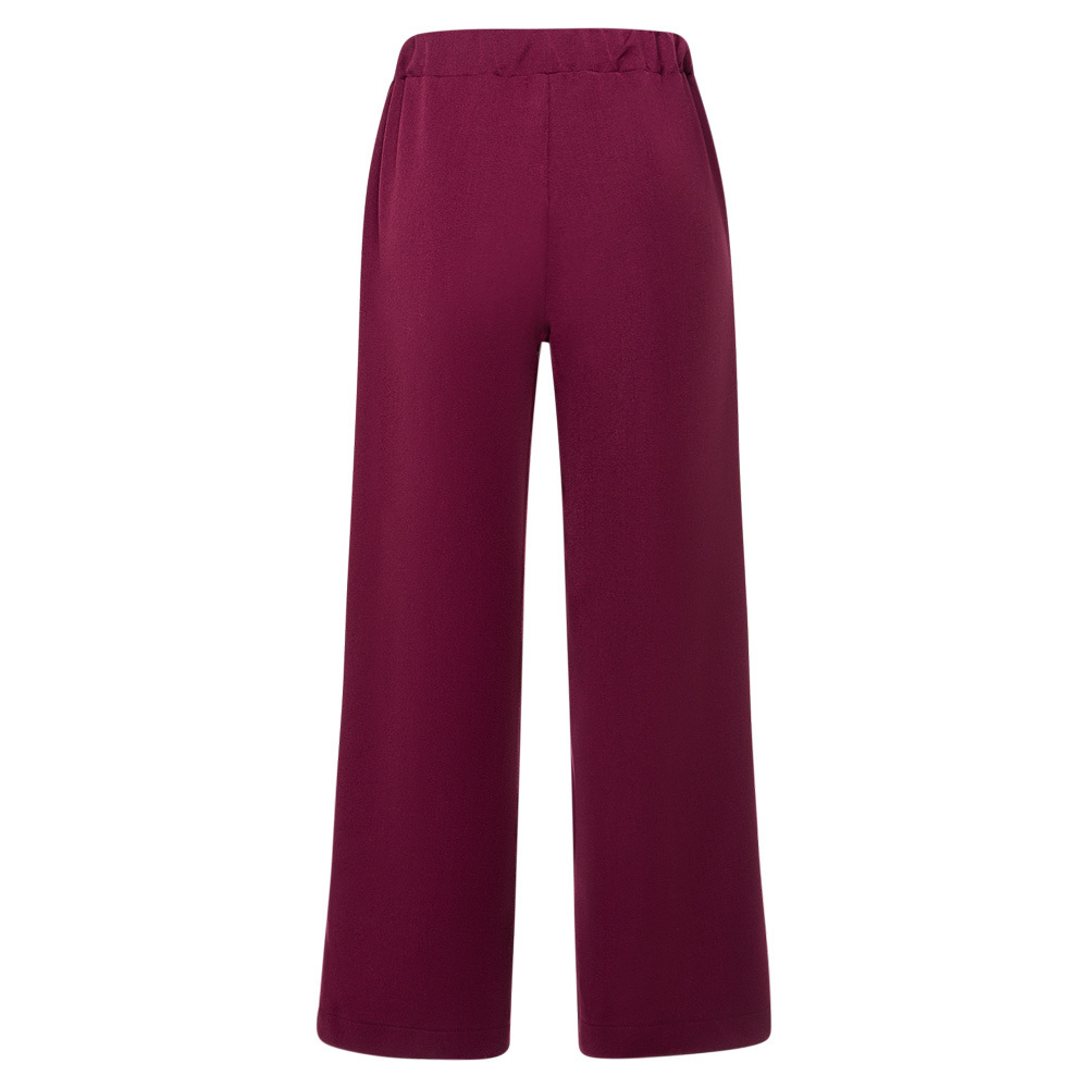 Wide Leg Hose lang, burgund 