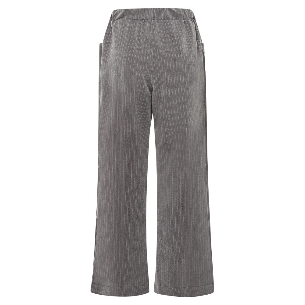 Wide Leg Hose lang, silber 