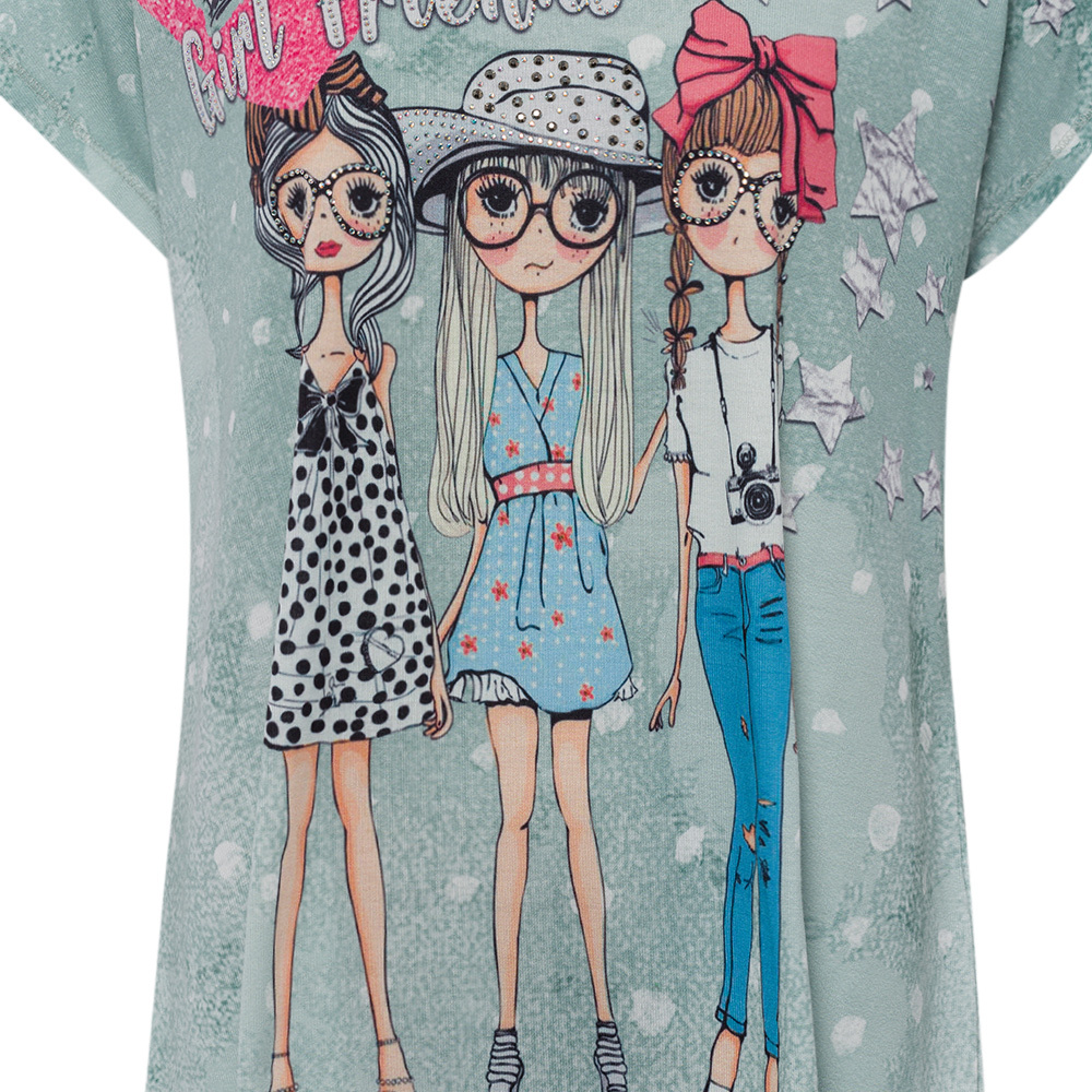 Shirt 'Girl friends', misty green 3