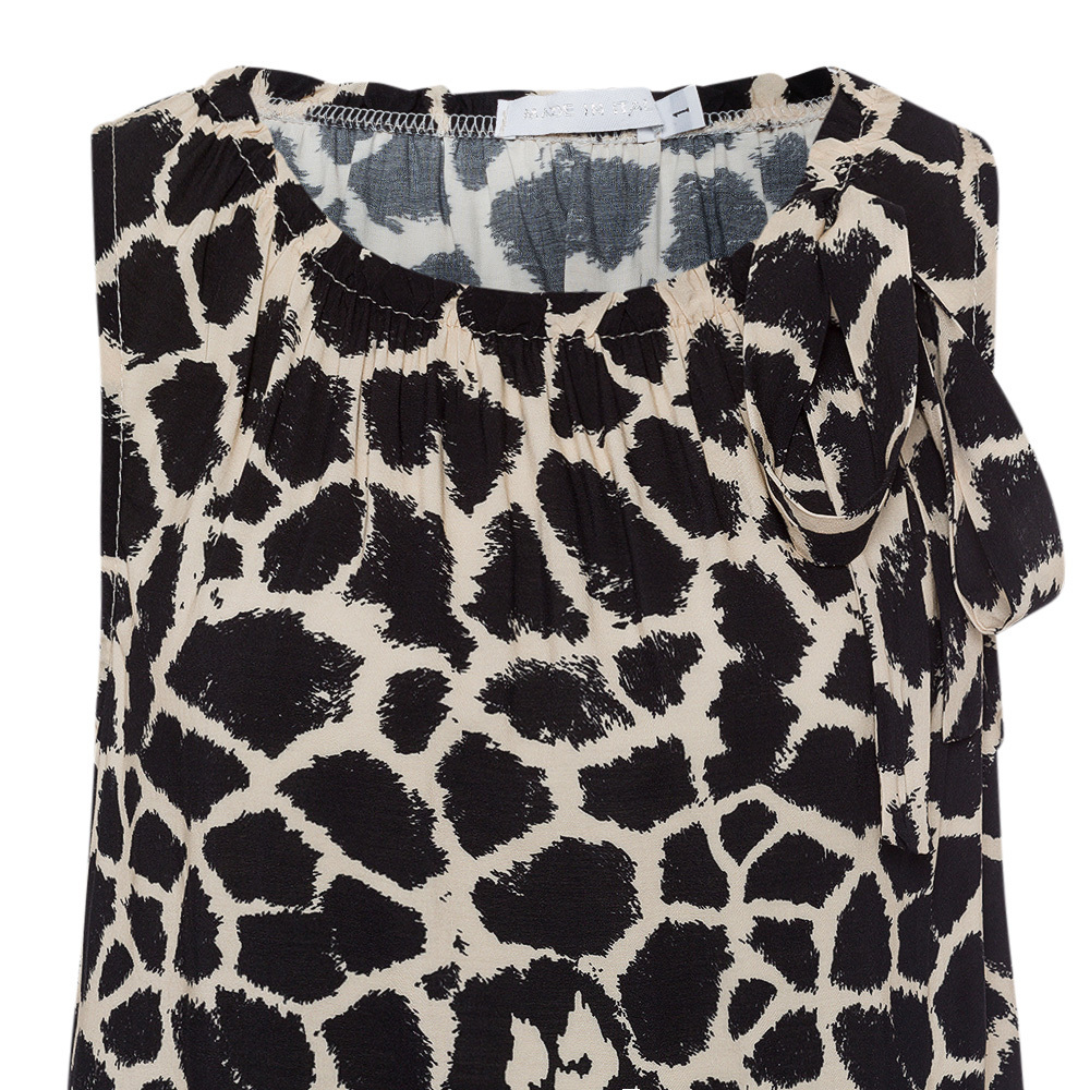 Bluse 'Leopard', schwarz-beige 