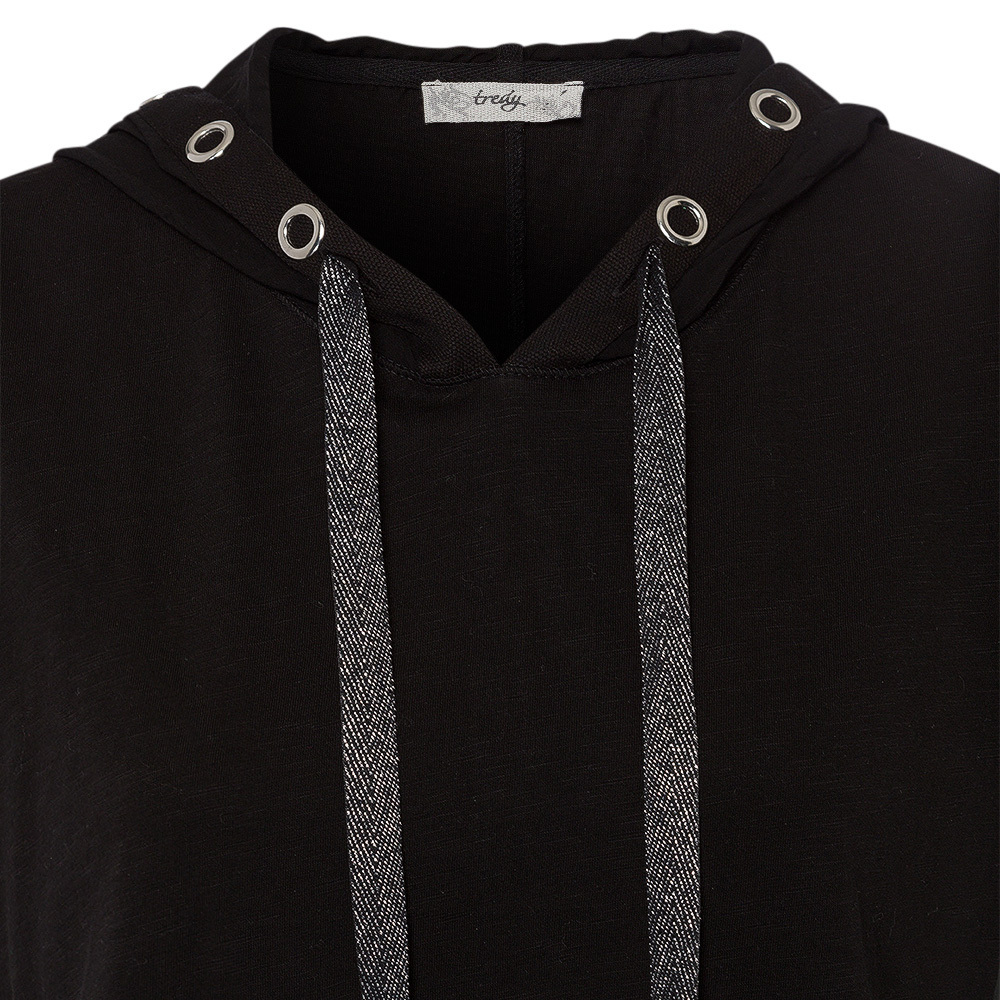 Shirt mit Hemdsaum, schwarz 