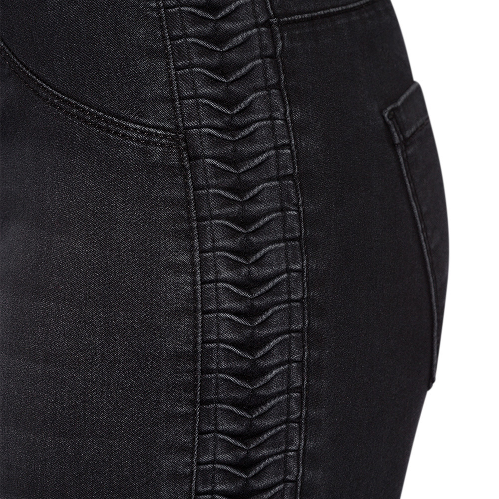 Jeggings mit Raffung, black denim 38