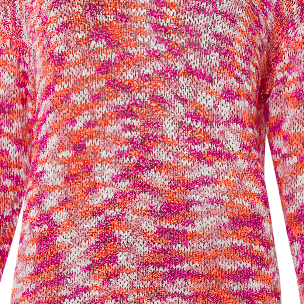 Pullover aus Bändchengarn, pink 4
