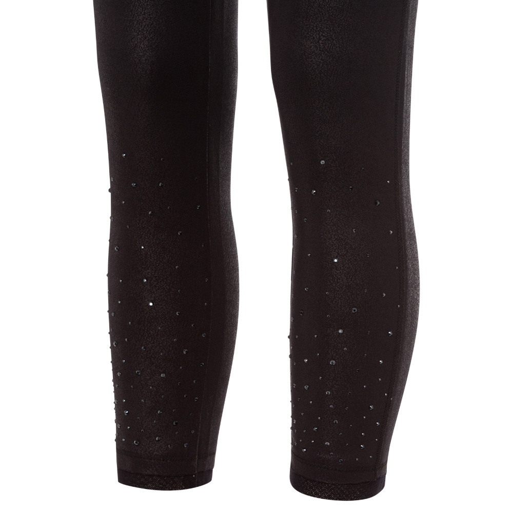 Leggings mit Ziersteinen, schwarz 