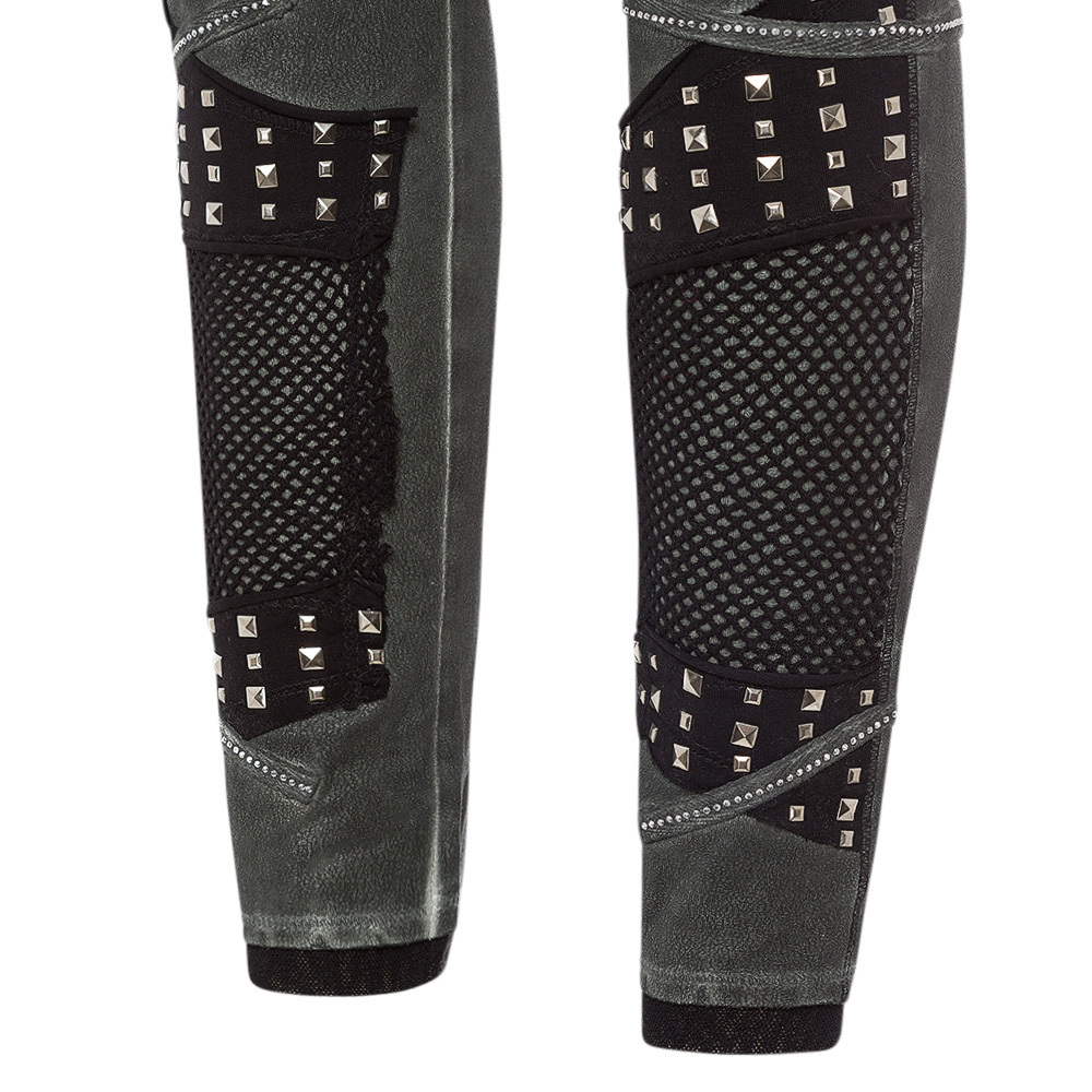 Leggings mit Nieten, oliv 