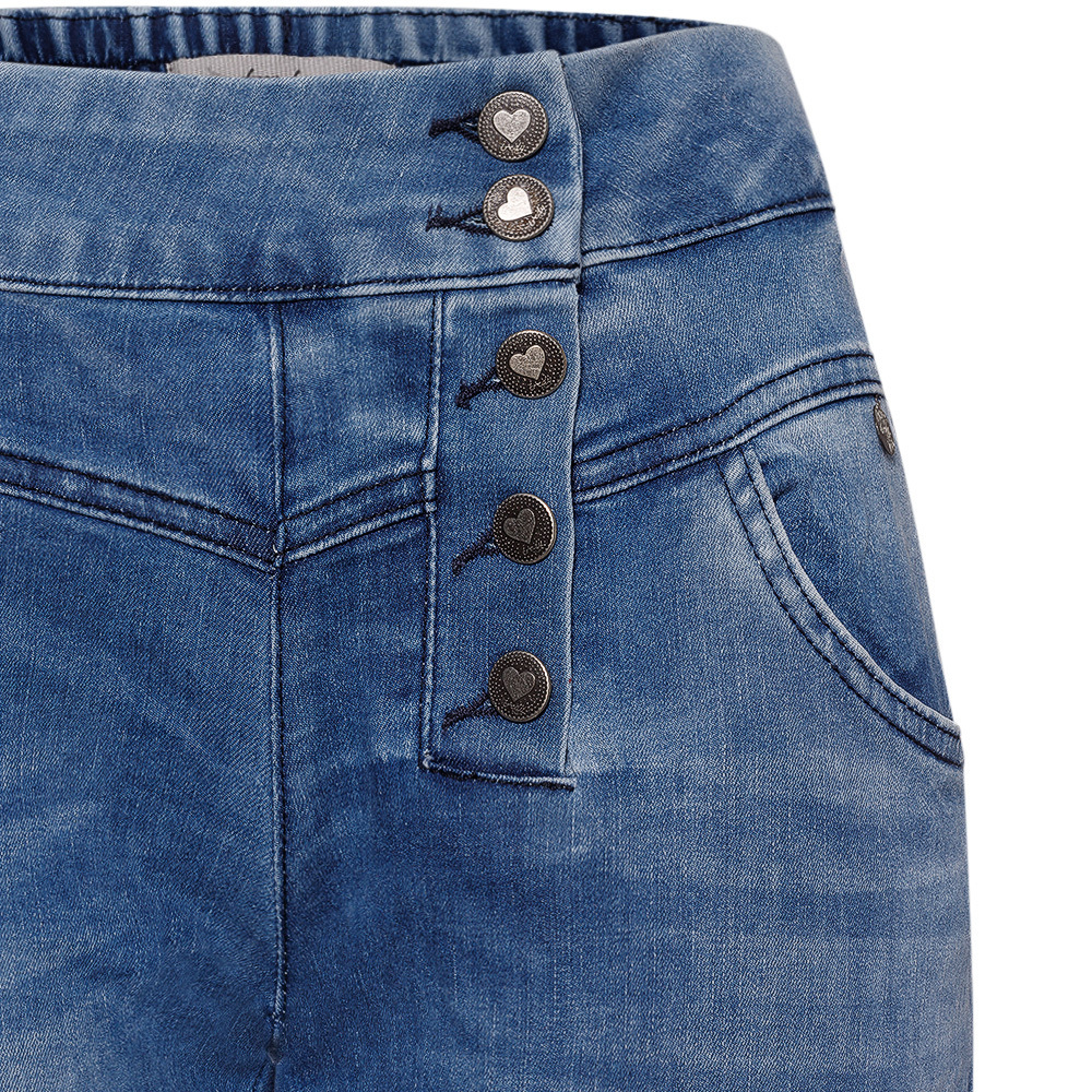 Jeans mit Knopfleiste, blue denim 